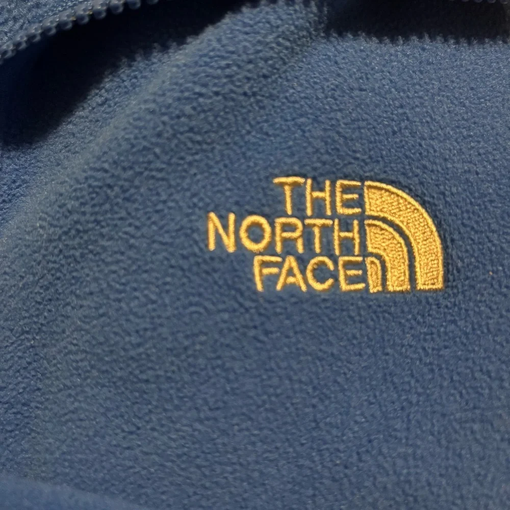 The North Face Blue Fleece with Yellow Logo - Picture 2 of 3